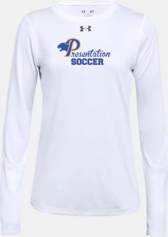 Womens Under Armour Locker L/S Shirt, White